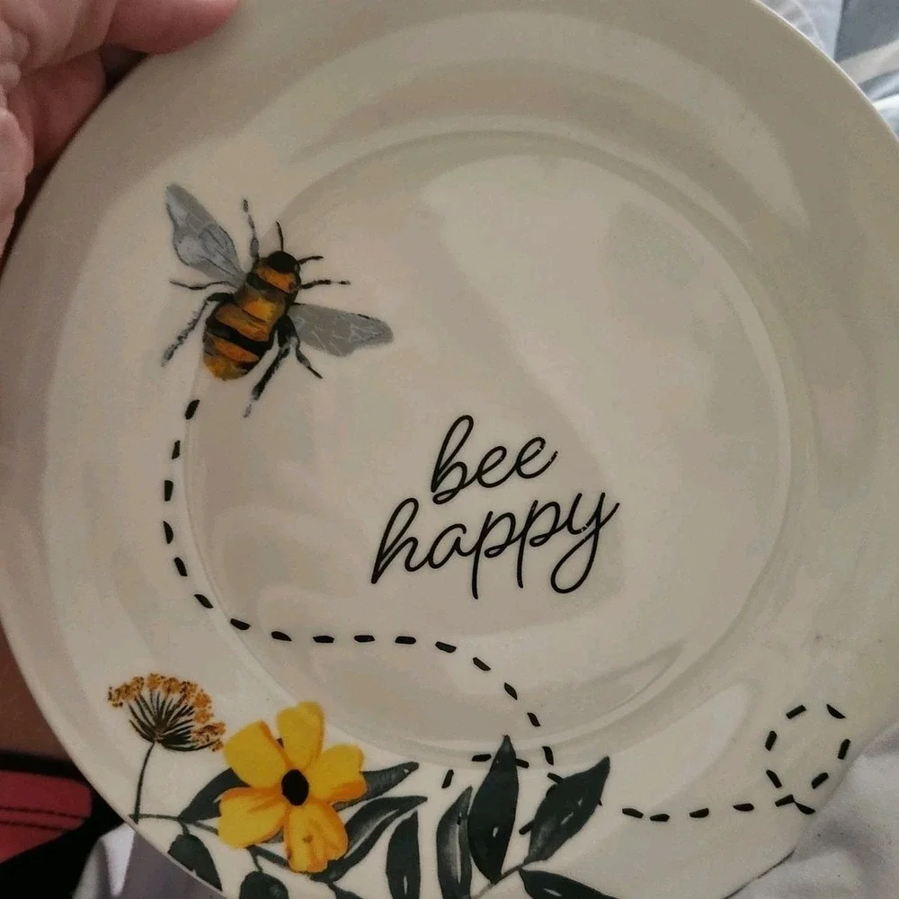 4 Royal Norfolk BEE HAPPY Salad Side Plates 7.5